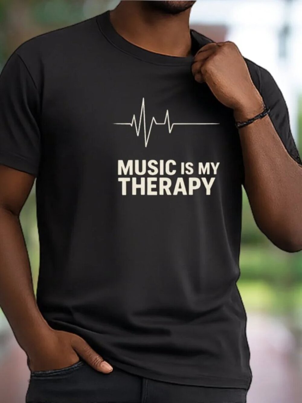 Music Is My Therapy Unisex Graphic Tee
